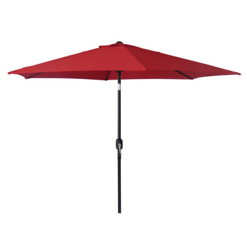 Clihome 9 Ft Outdoor Hexagonal Market Umbrella With Black Pole