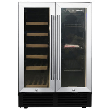Dual Zone 19-Bottle Built-in or Freestanding Wine Cooler Refrigerator