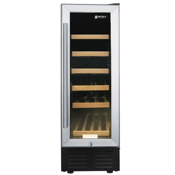 12 Inch Wine Cooler Refrigerators Single Zone 19-Bottle Freestanding Wine Cooler
