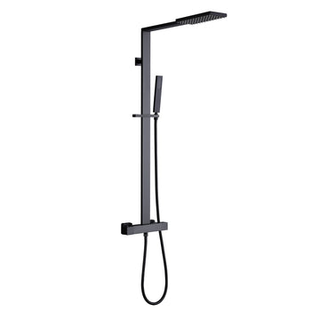 Clihome® | Bath 2-Function Complete Shower System with Rough-in Valve in Matte Black