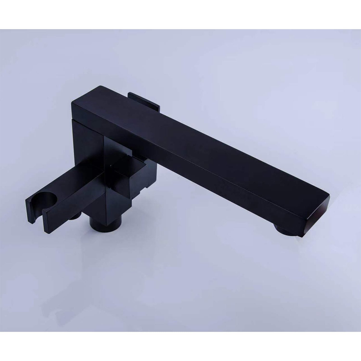 2-Handle Claw Foot Freestanding Tub Faucet with Hand Shower Floor Mount Bathtub Faucet in Matte Black - Alipuinc