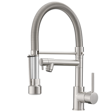 Single-Handle No Sensor Pull-Down Sprayer Kitchen Faucet with Pot Filler in Brushed Nickel