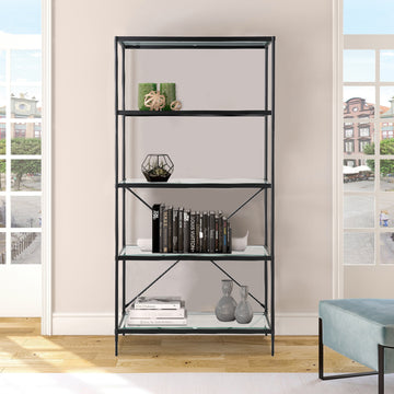 Clihome® | Stainless Steel Etagere Bookcase