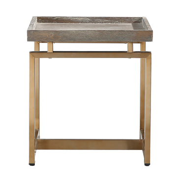 Clihome® | End Table With Metal Frame