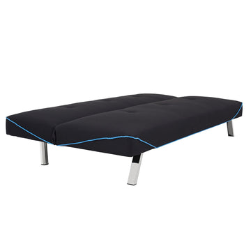 71.7 in. Back Convertible Sofa Bed in Black