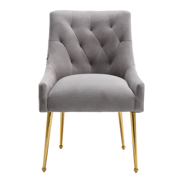 Tufted Velvet Upholstered Dinning Chair (Set of 2)