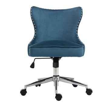 The velvect task chair with its gleaming nailhead trim