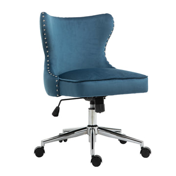 The velvect task chair with its gleaming nailhead trim
