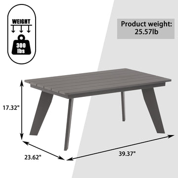 40inch outdoor rectangular resin coffee table