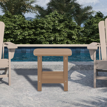 18.9inch Outdoor Double floor Resin Side Table