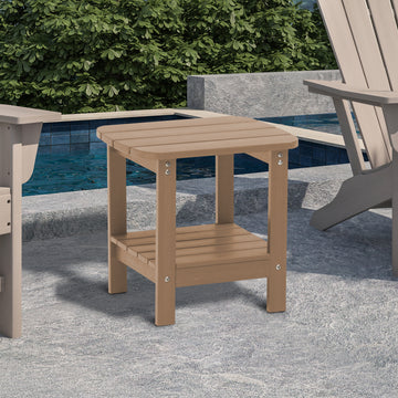 18.9inch Outdoor Double floor Resin Side Table