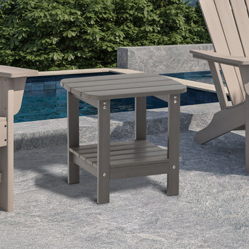 18.9inch Outdoor Double floor Resin Side Table