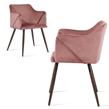 Set of 2 Dining Chair Stylish Side Chairs( Rose)